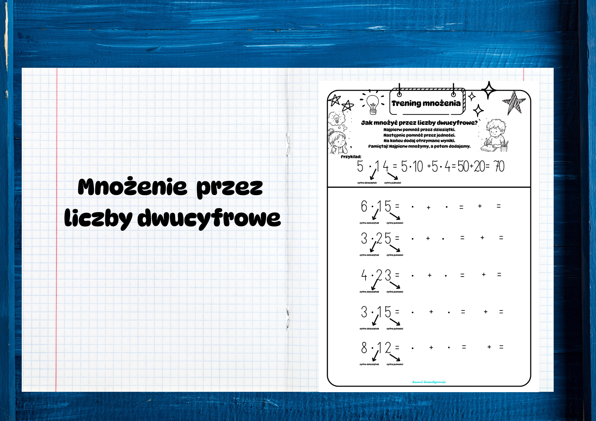 Trening mnożenia- liczby dwucyfrowe